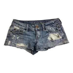 American Eagle Distressed Torn Short Shorts Sz 00